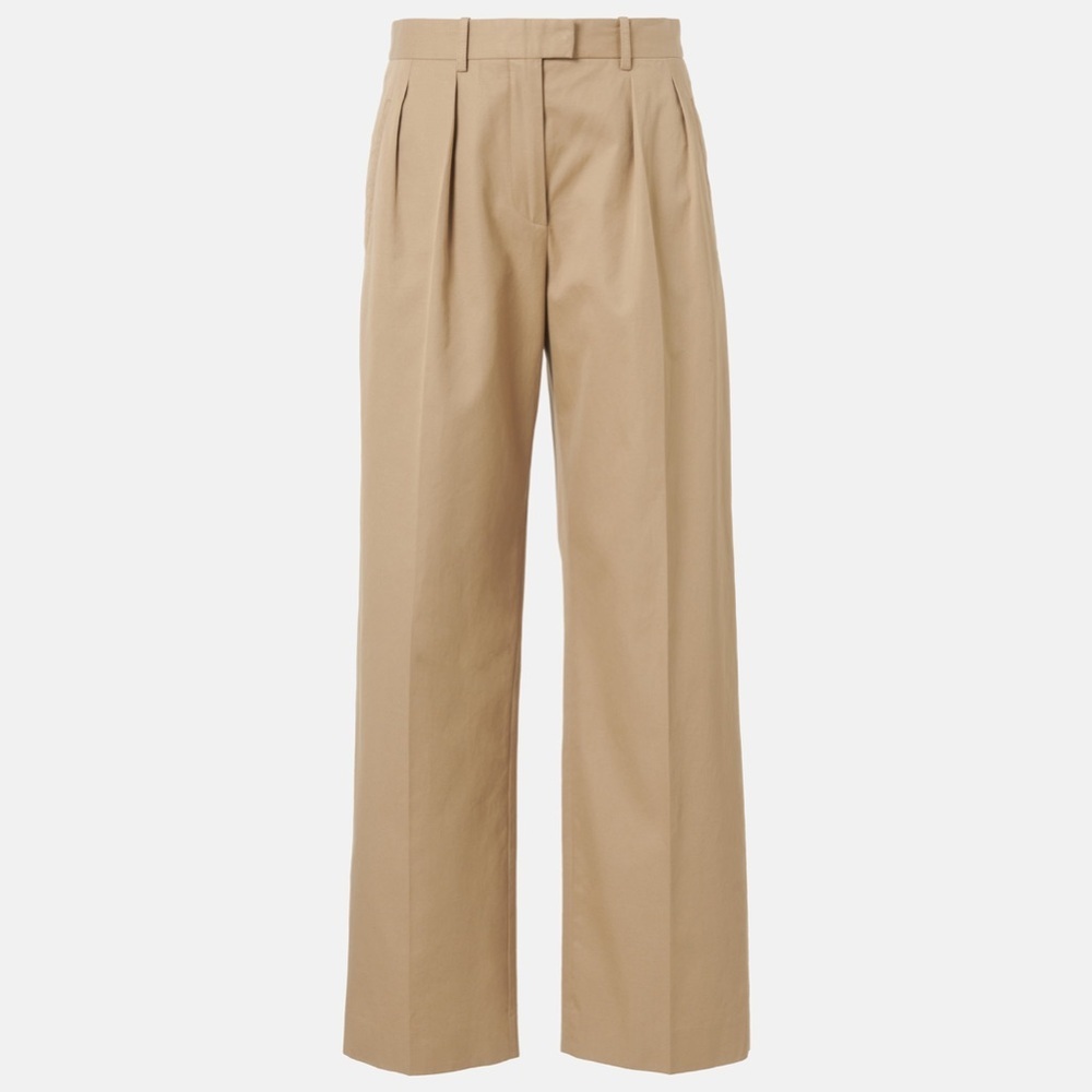 Kate Hill Wide Leg High Rise Khaki Trousers Size 8